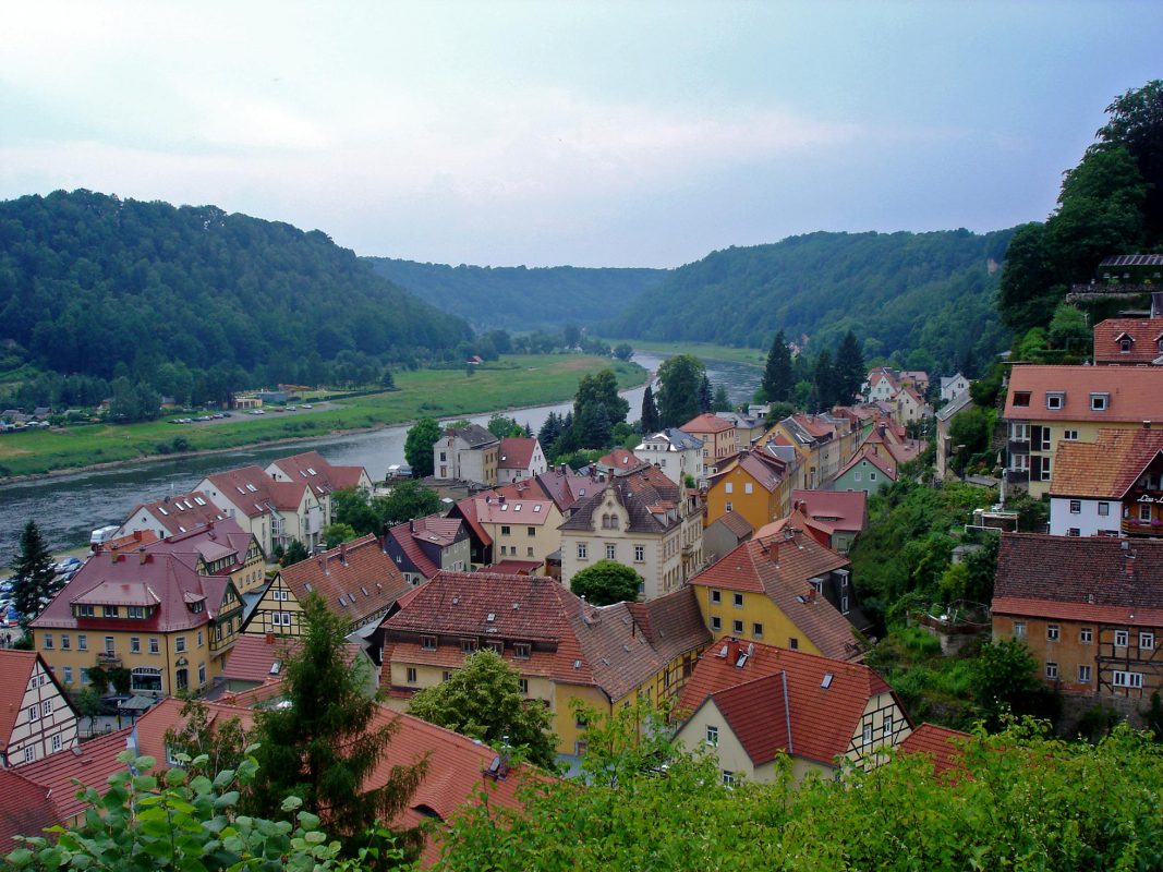Die Stadt Wehlen an der Elbe