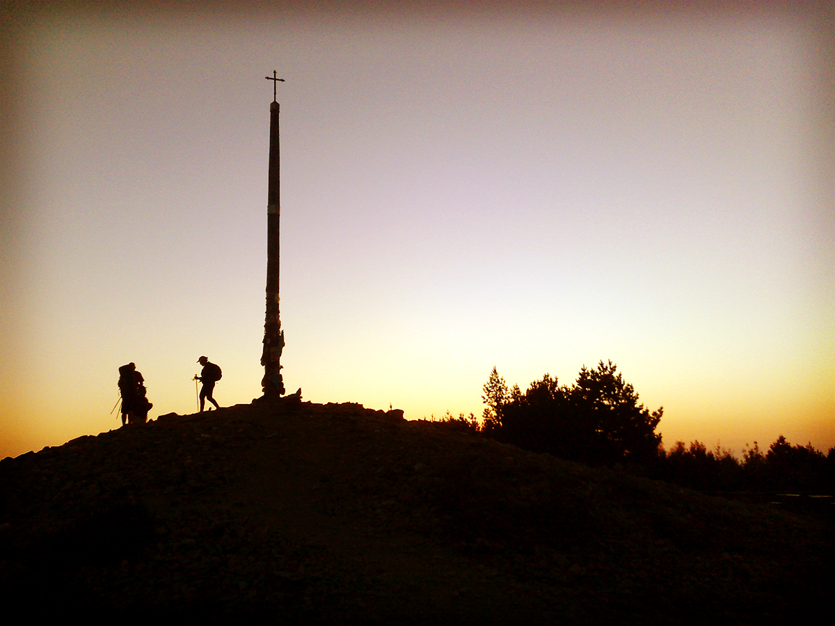Cruz de Ferro. Caspar David Friedrich hätte die Stimmung nicht besser einfangen können...