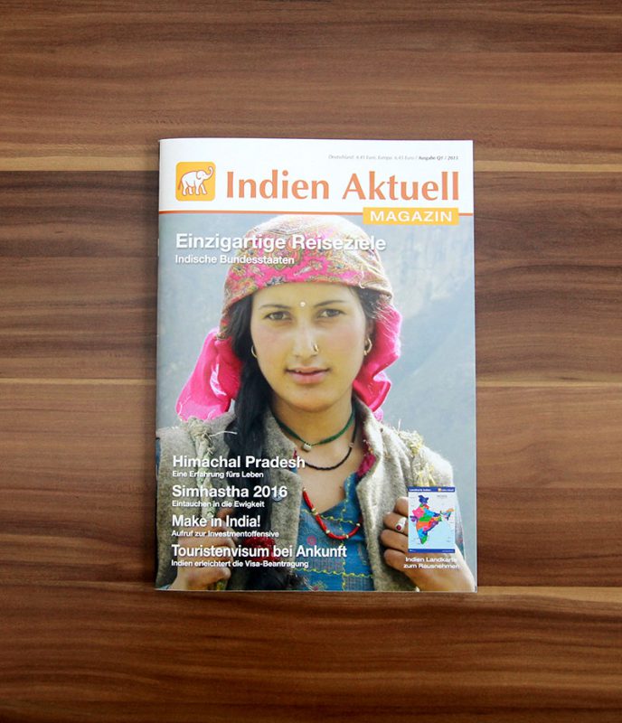 Vierteljährlich erscheinend und randvoll mit Informationen rund um Indien. Die aktuelle Ausgabe des Magazins: Q1/2015.