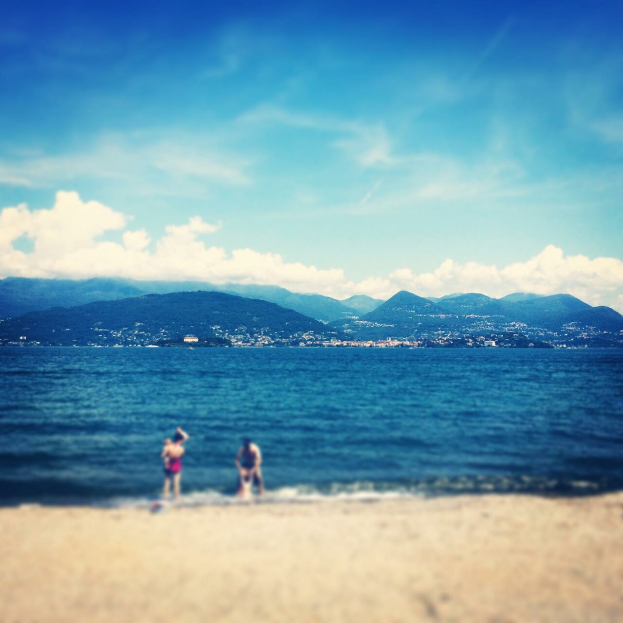 Aber auch so kann Baden im Lago Maggiore ausschauen. Leider erst am Abreisetag