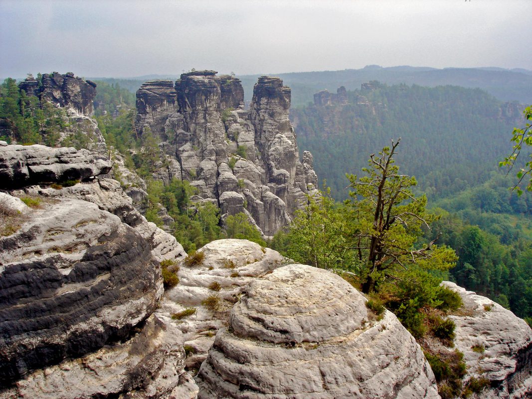 Blick in das Massiv der Bastei