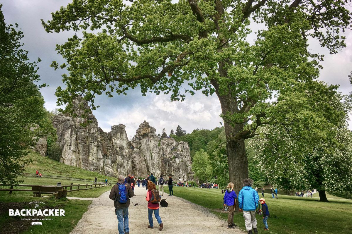 Ein bißchen Sandstein gibt es auch im Teutoburger Wald: die Externsteine.