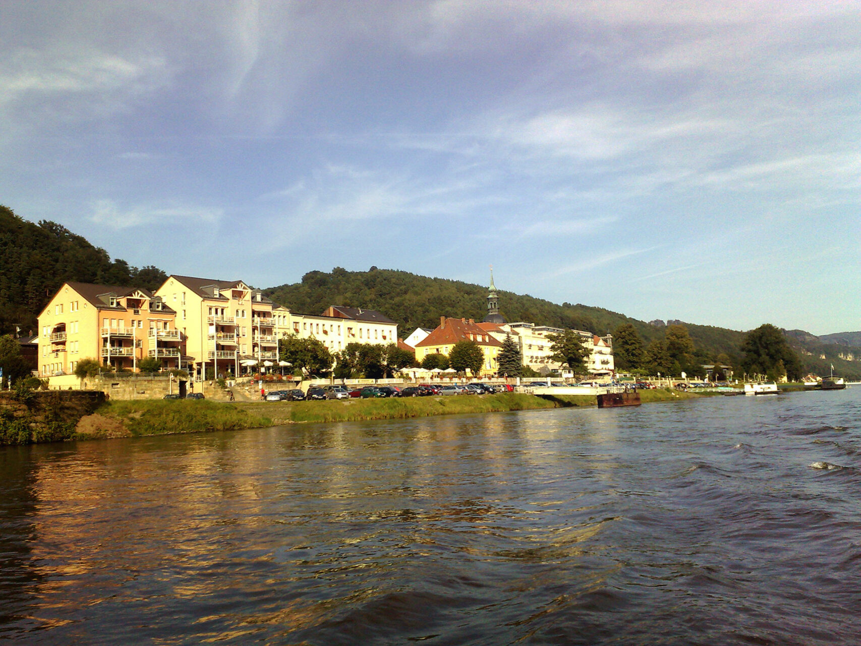 Bad Schandau. Ausgangspunkt oder Endpunkt der Wanderung. Je nachdem wo man startet.