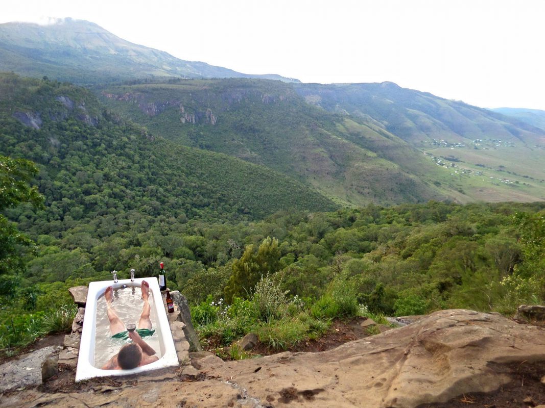 Stilecht in der besten Badewanne der Welt – Südafrika. © Michael Berndt