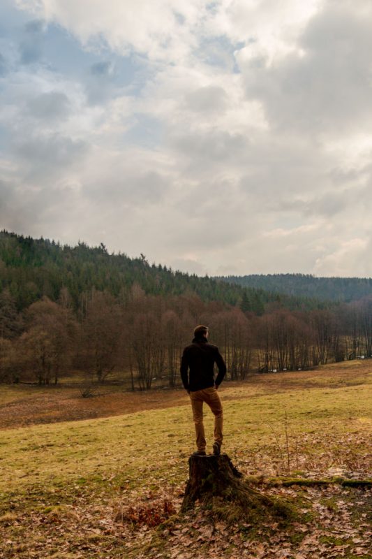 Frei nach Caspar David Friedrich: Wanderer im Vessertal