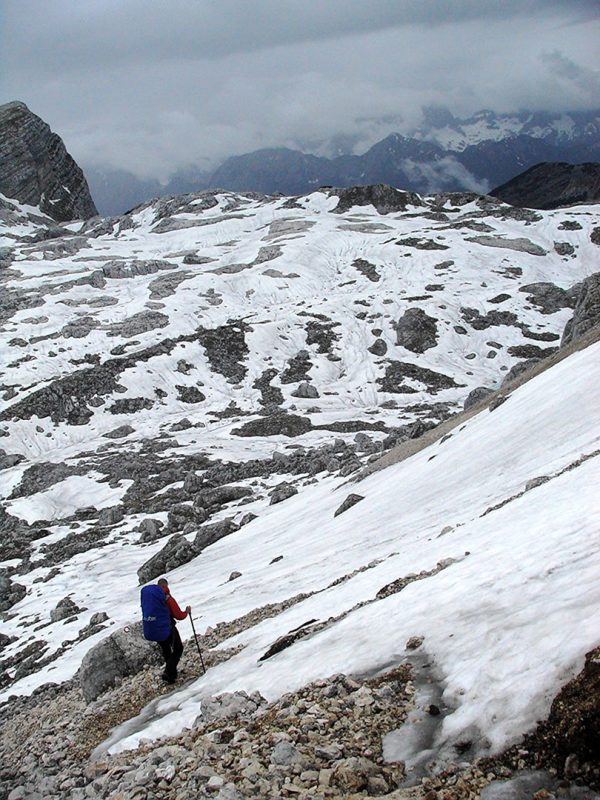 Den Hribarice zurück in Richtung Prehodavci-Hütte. Puh, da schlug das Herz dann schon wieder etwas langsamer.
