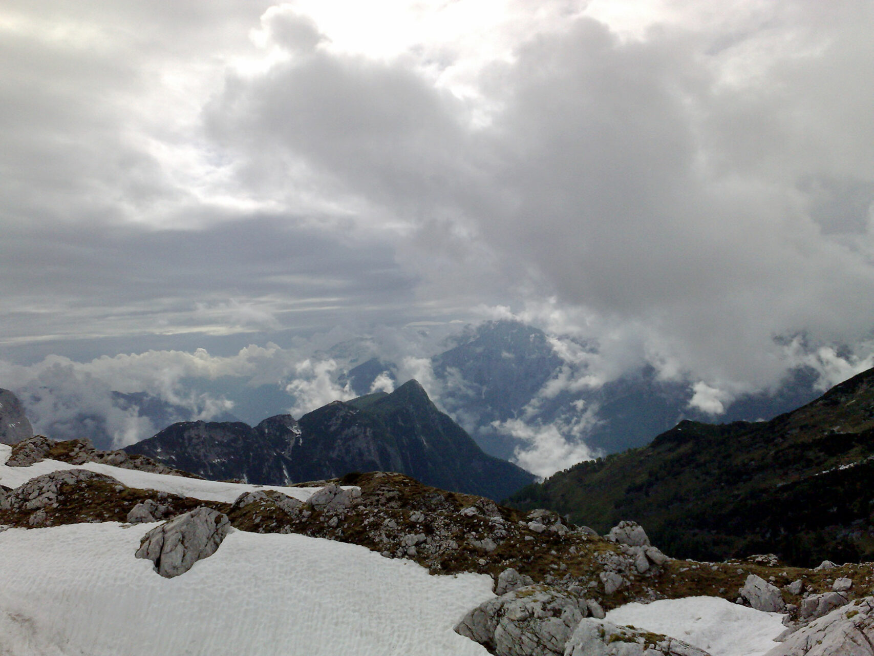 Wie gehabt: Schnee und Regen. Das Wetter unveränderlich.