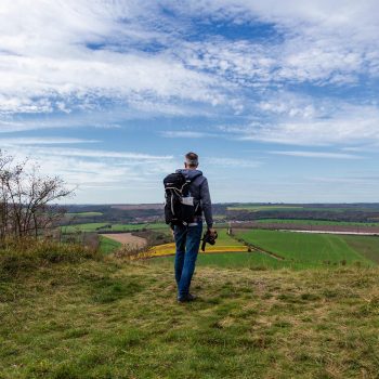 Am Flugplatz Lauche Sind die Hänge hoch genug und bieten Ausblicke bis zum Horizont.