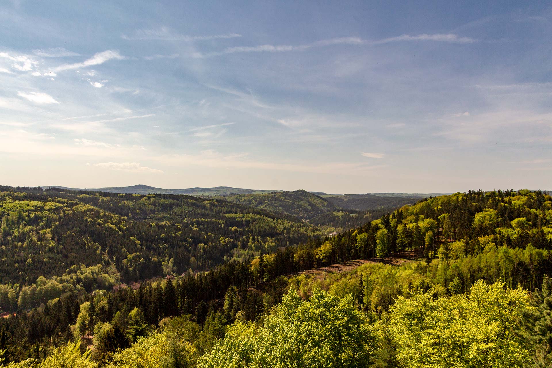 Aussicht auf die nächsten Tage vom Dianaturm (Rozhledna Diana)