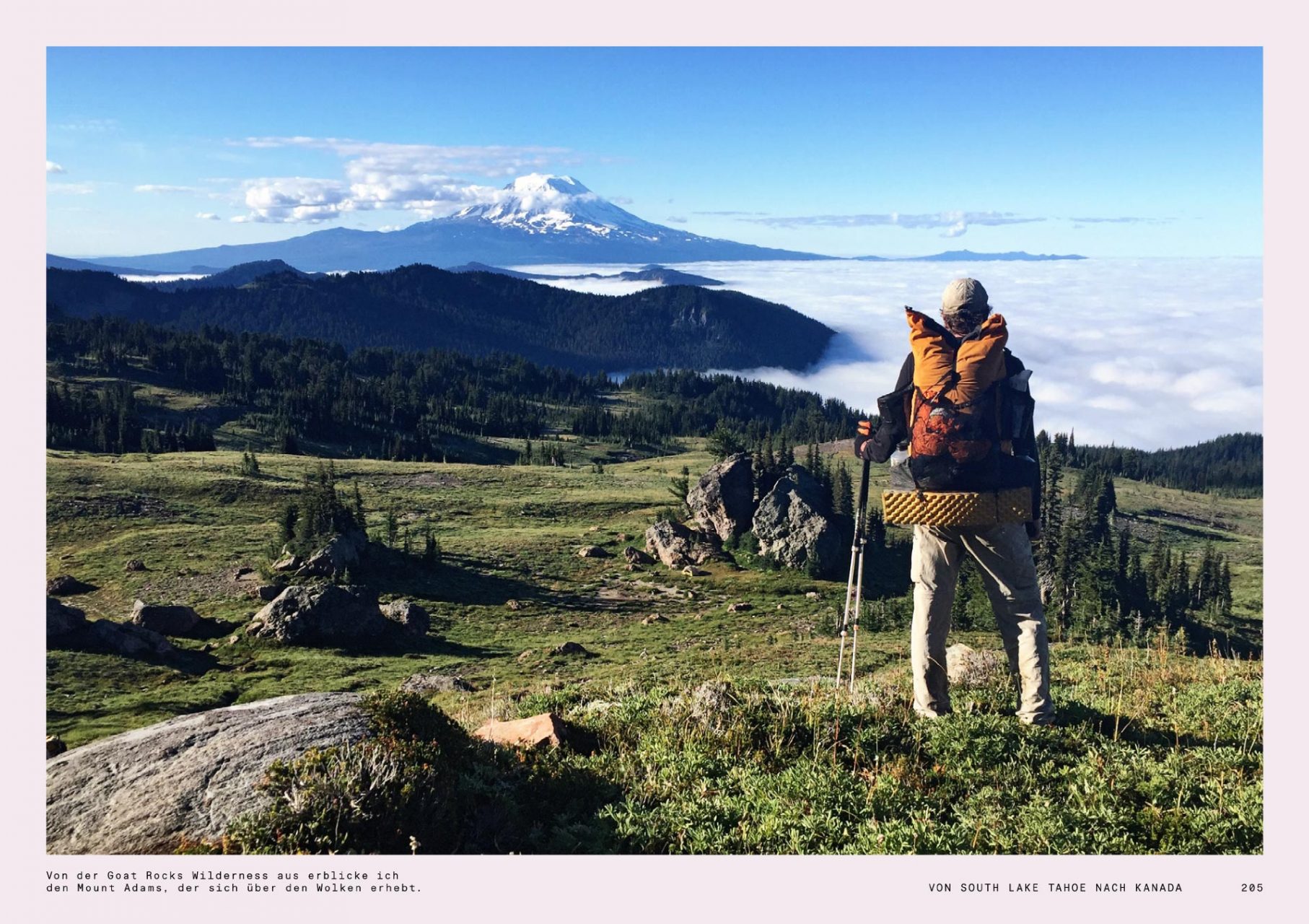 Mount Adams am PCT, Doppelseite aus dem Buch „Allein“, erschienen im Gestalten Verlag, @gestalten