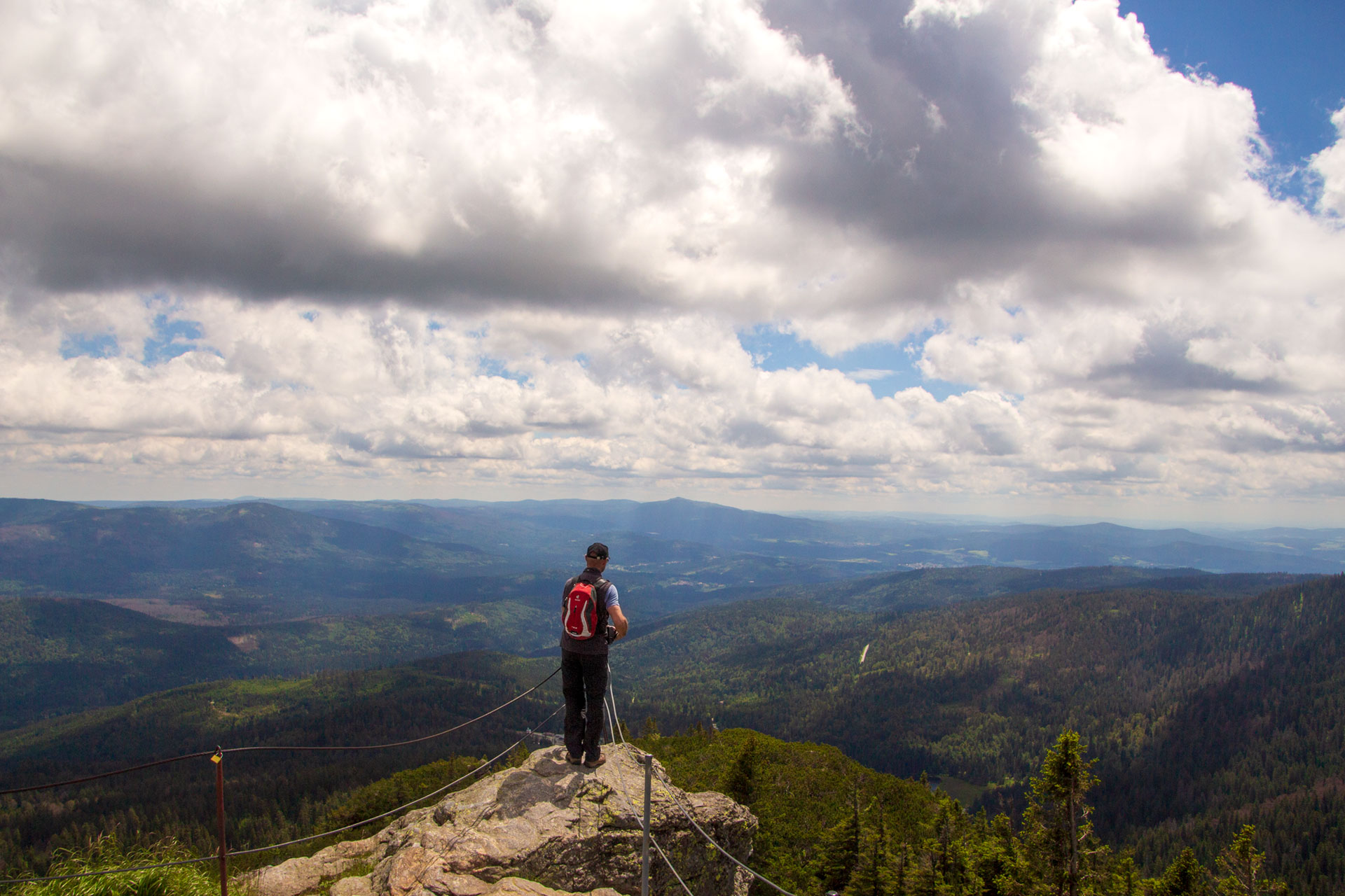 Blick vom Großen Arber in südliche Richtung