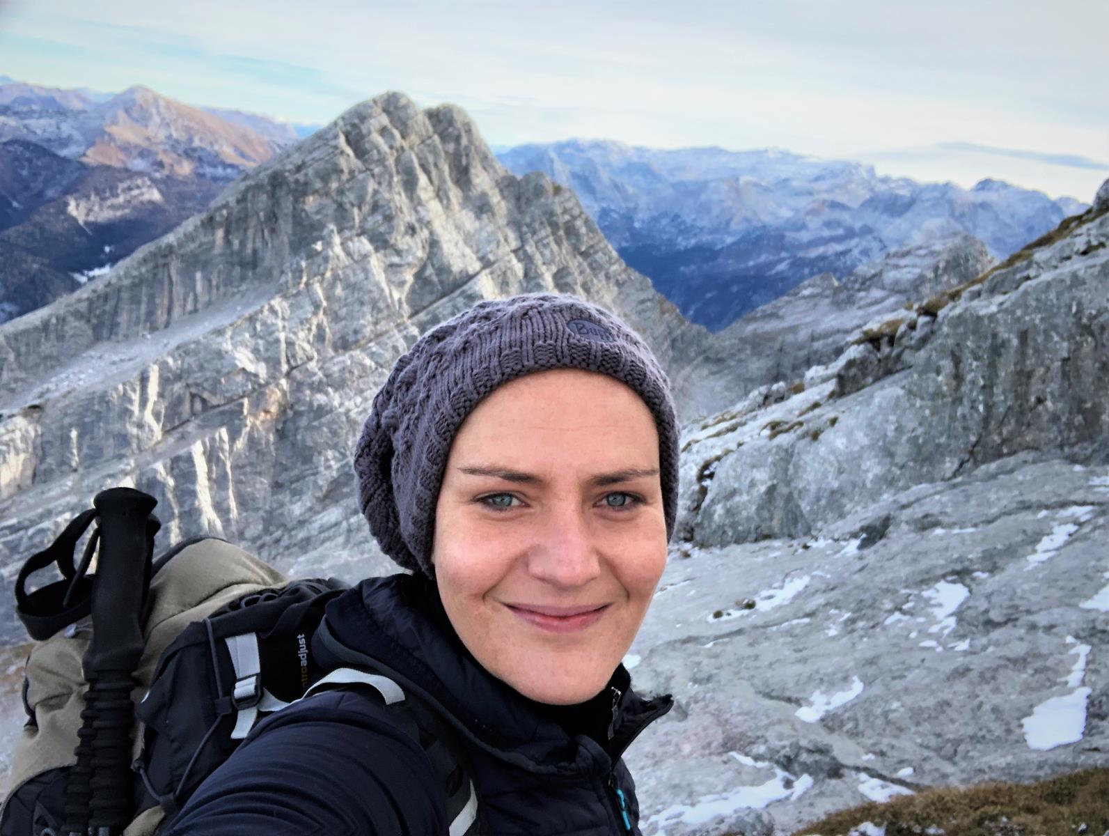 Die Autorin unterwegs am Watzmann
